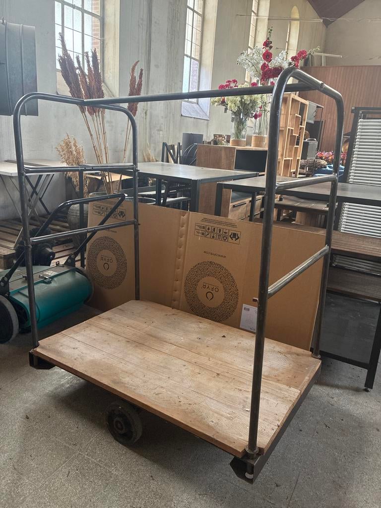 Vintage Bakkerskar / Kledingrek - Industrieel Design, Ophalen, Metaal, Industrieel, Gebruikt