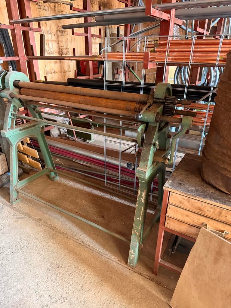 gietijzeren handbediende zinkwals / plaatwals, Ophalen, Gebruikt