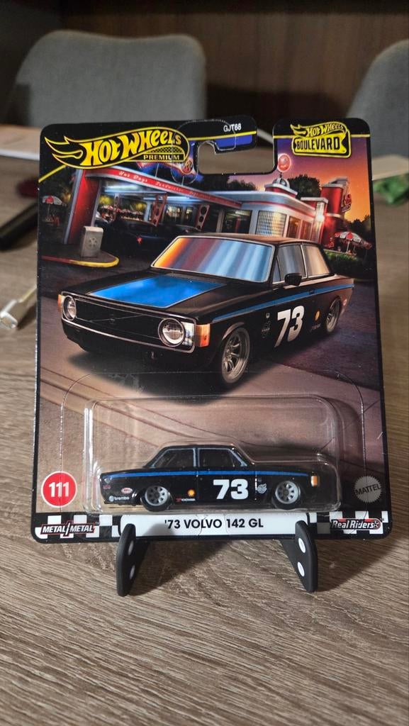 Hot Wheels Premium '73 Volvo 142 GL, Kinderen en Baby's, Speelgoed | Speelgoedvoertuigen, Ophalen of Verzenden, Zo goed als nieuw