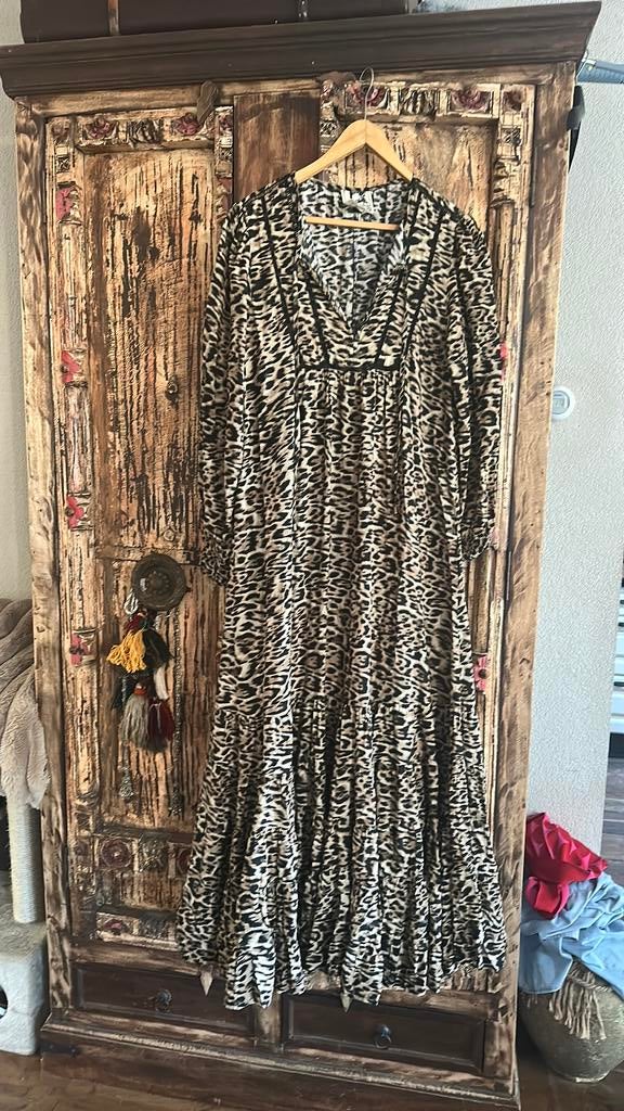 Ibiza jurk Jaase L, Kleding | Dames, Jurken, Maat 38/40 (M), Bruin, Ophalen of Verzenden, Zo goed als nieuw
