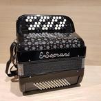 E.Soprani knop-accordeon B-Griff 72 bassen 2-korig incl. bag, 72-bas, Niet ingevuld, Knopaccordeon, Niet ingevuld