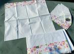 Vintage NIEUW katoen beddengoed sierrand roze bloem (A17), Overige kleuren, Overige typen, Ophalen of Verzenden, Nieuw