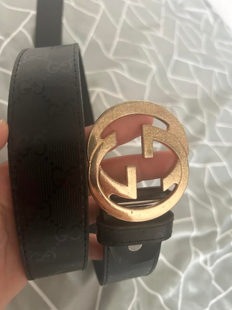 Gucci riem KOOPJE, Ophalen of Verzenden, Zo goed als nieuw, Zwart