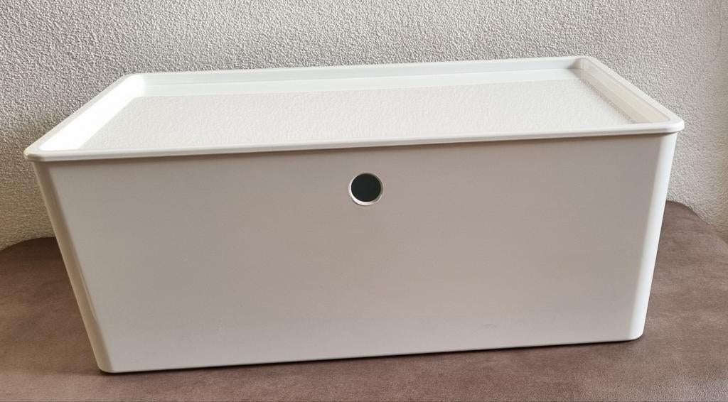 Opbergbak - box met deksel Kuggis Ikea wit, Ophalen, 50 tot 75 cm, Minder dan 35 cm, Minder dan 40 cm