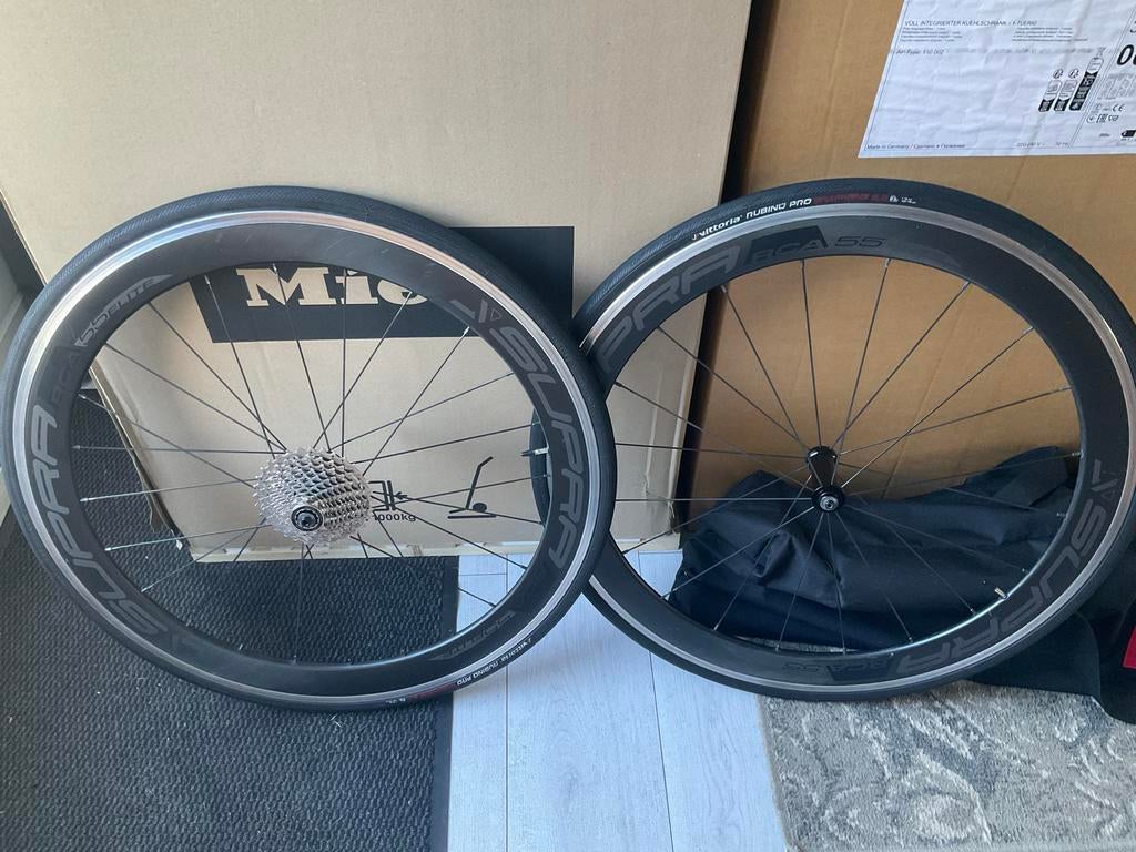 Supra RCA 55 elite carbon wielen (55mm), Gebruikt, Racefiets, Carbon, Ophalen