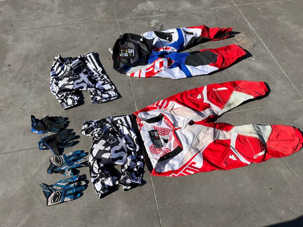 2 zgan motorcross broeken, Ophalen of Verzenden, Zo goed als nieuw, Jongen of Meisje, Handschoenen