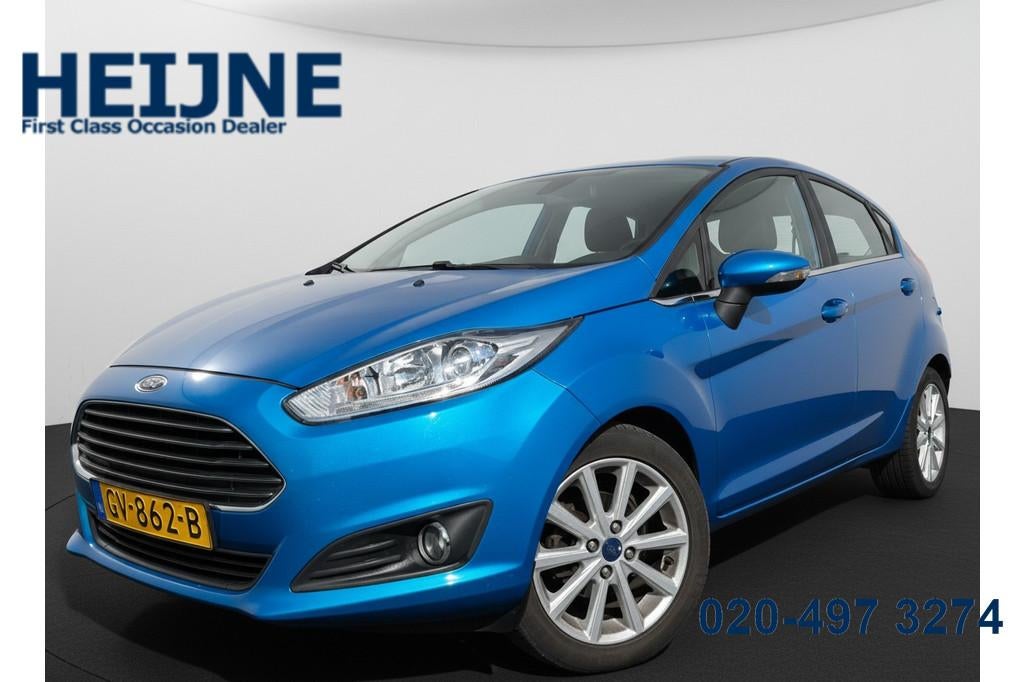 Ford Fiesta 100PK ECOBOOST TITANIUM CRUISE/NAVI/STOELVERW., Voorwielaandrijving, 101 pk, Euro 6, Blauw