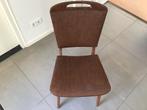 Vintage Deens design eetkamer stoel, Huis en Inrichting, Stoelen, Ophalen, Gebruikt, Bruin, Stof