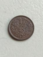 Nederland 1/2 cent 1940, Ophalen of Verzenden, Koningin Wilhelmina, Overige waardes, Losse munt
