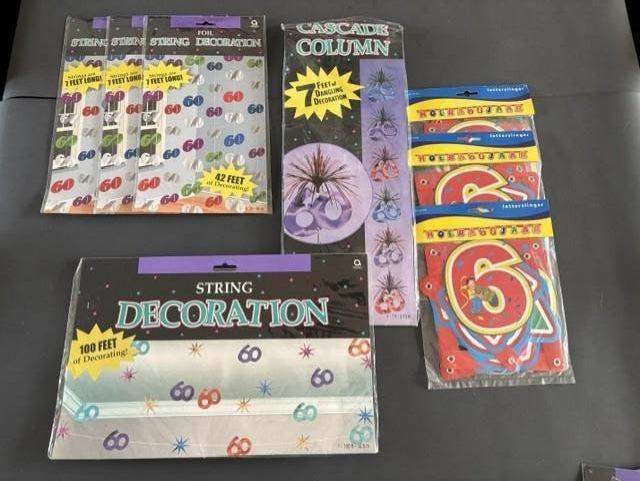 verjaardag versier pakket 60 jaar pakket A, Ophalen of Verzenden, Nieuw, Versiering, Verjaardag