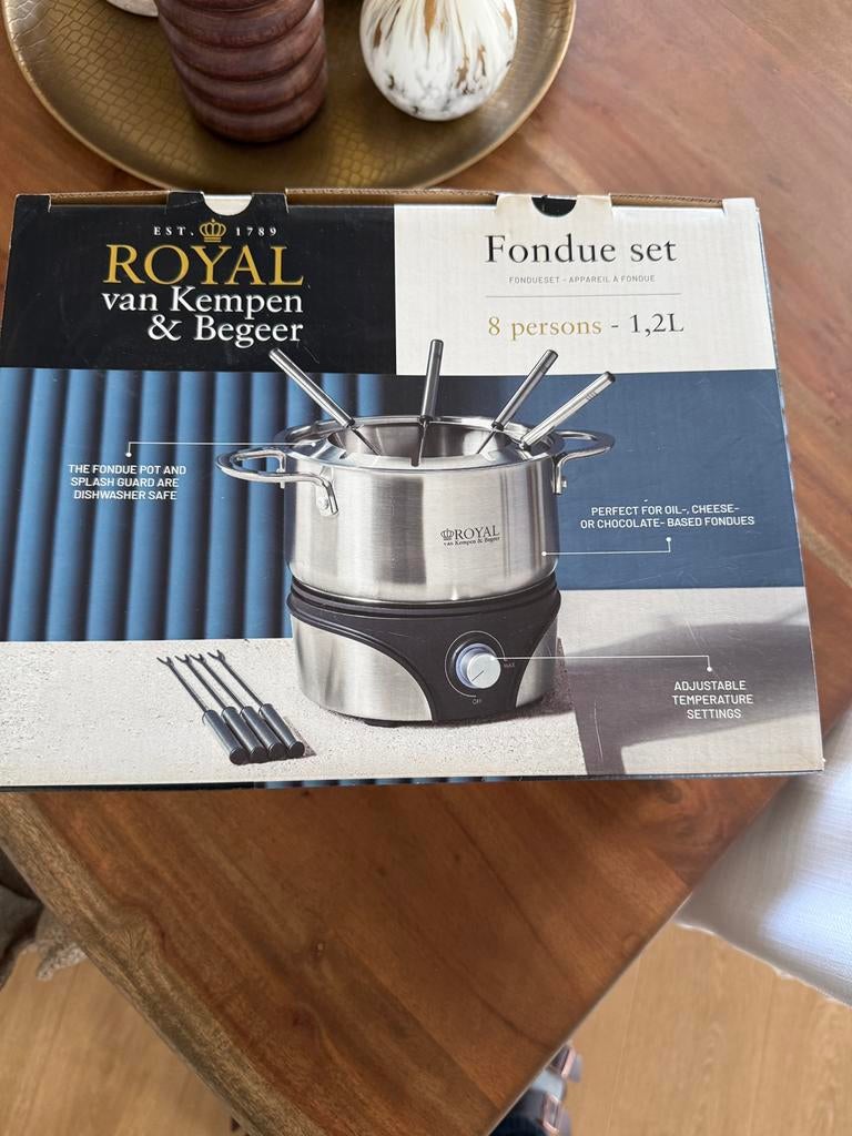 Fondueset/pan Royal van Kempen en Begeer Albert Heijn Nieuw, Ophalen, Nieuw, Rvs, Overige typen