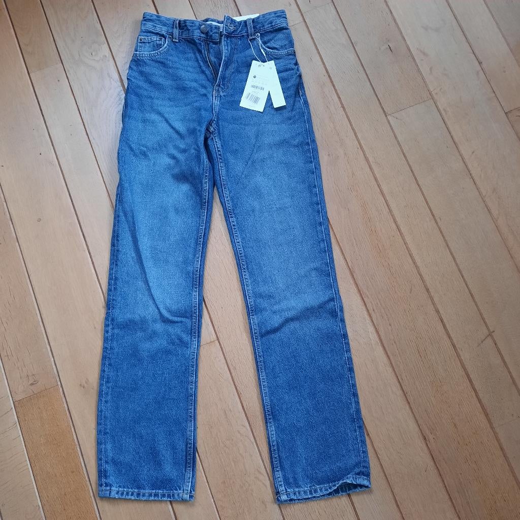 Bershka spijkerbroek High Waist Straight maat 34 - nieuw -, Kleding | Dames, Spijkerbroeken en Jeans, Blauw, Nieuw, W27 (confectie 34) of kleiner