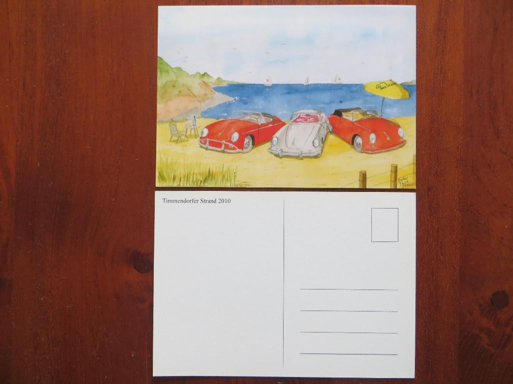 Kunstzinnige ansichtkaart Porsche 356, Ophalen of Verzenden, Nieuw, Porsche