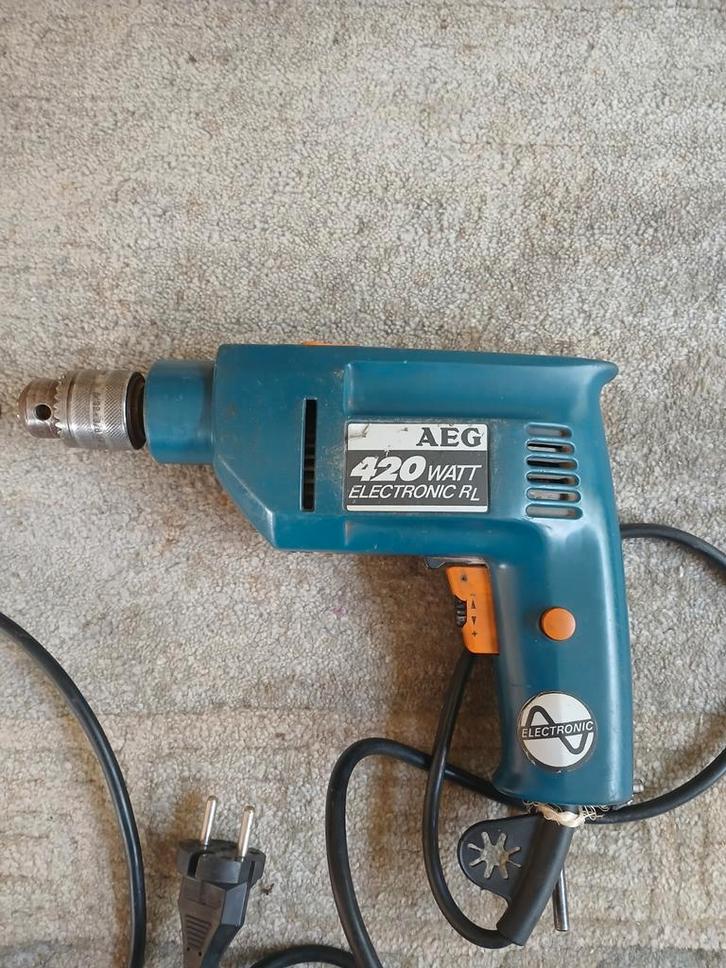 AEG Boormachine 420 Watt Electronic RL, Doe-het-zelf en Verbouw, Gereedschap | Boormachines, Gebruikt, Boormachine, 400 tot 600 watt