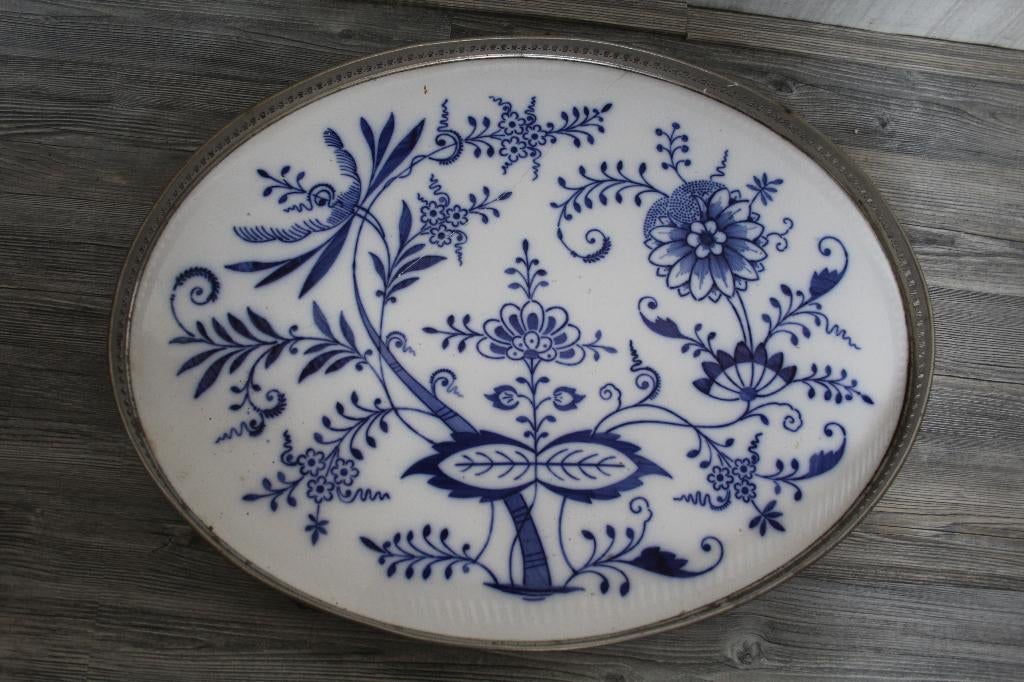 "Zwiebelmuster"  of Blue Onion dienblad, Ophalen of Verzenden