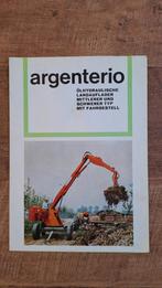 Oude folder Argenterio hydraulische getrokken kranen tractor, Ophalen of Verzenden, Zo goed als nieuw, Folder