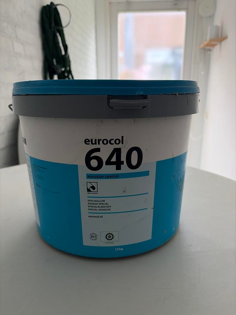 Eurocol 640 Eurostar Special Lijm - 12 kg, Doe-het-zelf en Verbouw, 10 tot 15 liter, Ophalen of Verzenden, Gebruikt, Wit