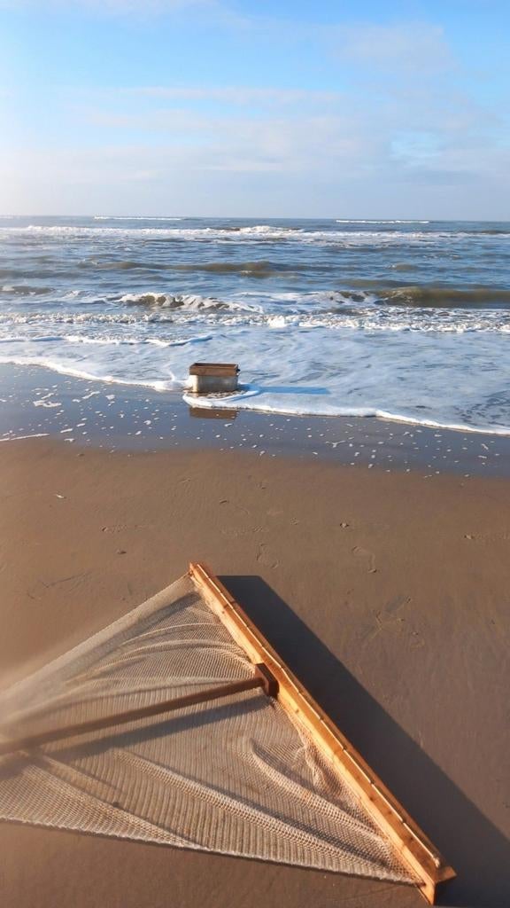 Twee garnalennetten (180cm & 120cm) incl. toebehoren, Watersport en Boten, Ophalen