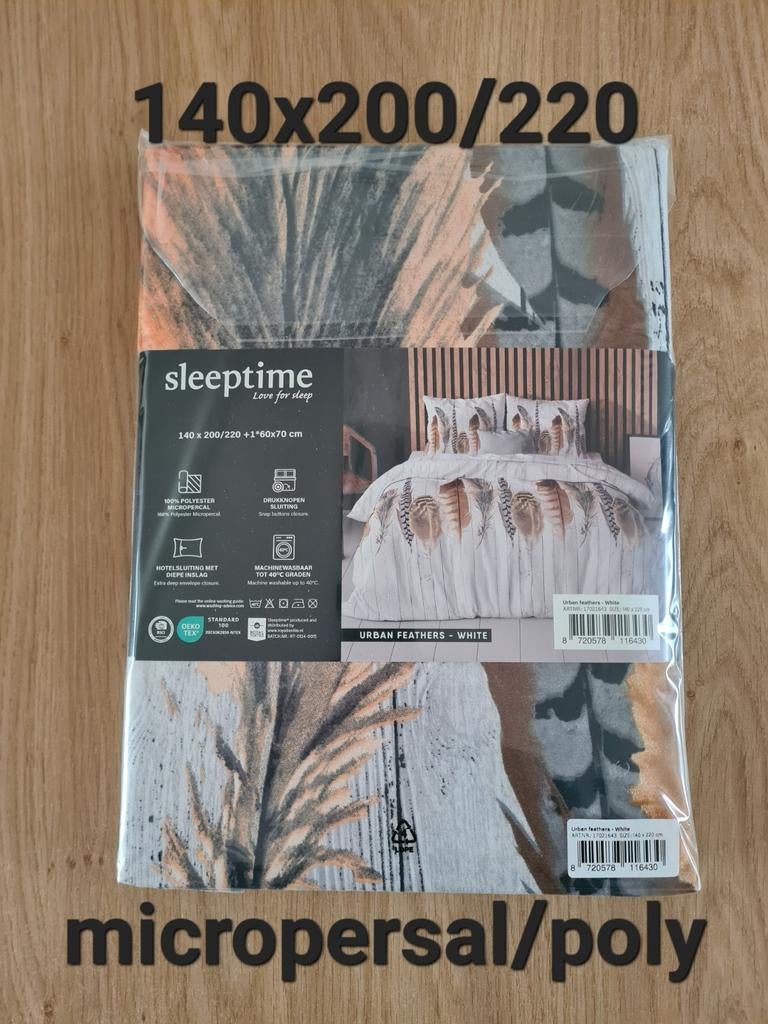 1p of 2p of lits-jumeaux dekbedovertrek €10,00, Huis en Inrichting, Slaapkamer | Beddengoed, Ophalen, Overige kleuren, Overige maten