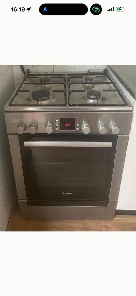 Gasfornuis bosch, Witgoed en Apparatuur, Fornuizen, Zo goed als nieuw, Gas, Vrijstaand, 85 tot 90 cm