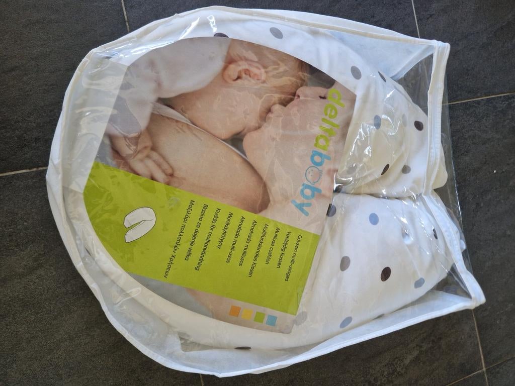 Delta Baby Voedingskussen - Blauw, Wit, Beige, Grijs, Ophalen of Verzenden, Zo goed als nieuw, Voedingskussen