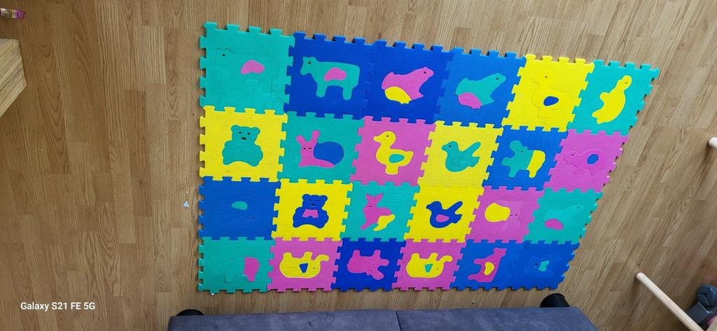 Foam Puzzelmat Dieren - 30 Stuks, Ophalen of Verzenden, Nieuw, Speelkleed