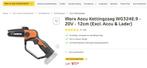 Worx hand kettingzaag, Ophalen of Verzenden, Gebruikt, Overige soorten, Worx