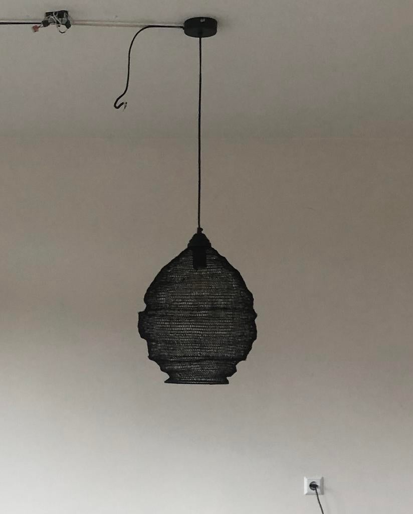 Visnet Moderne hanglamp Leen Bakker teun loods 5, Huis en Inrichting, Lampen | Hanglampen, Ophalen, Gebruikt, Metaal, Minder dan 50 cm