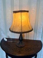 Vintage Tafellamp met Stoffen Kap, Huis en Inrichting, Ophalen of Verzenden, Gebruikt, Stof, Minder dan 100 cm