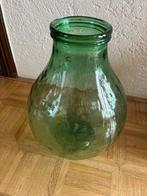 Groene grote vaas, Huis en Inrichting, Ophalen, Minder dan 50 cm, Groen, Glas