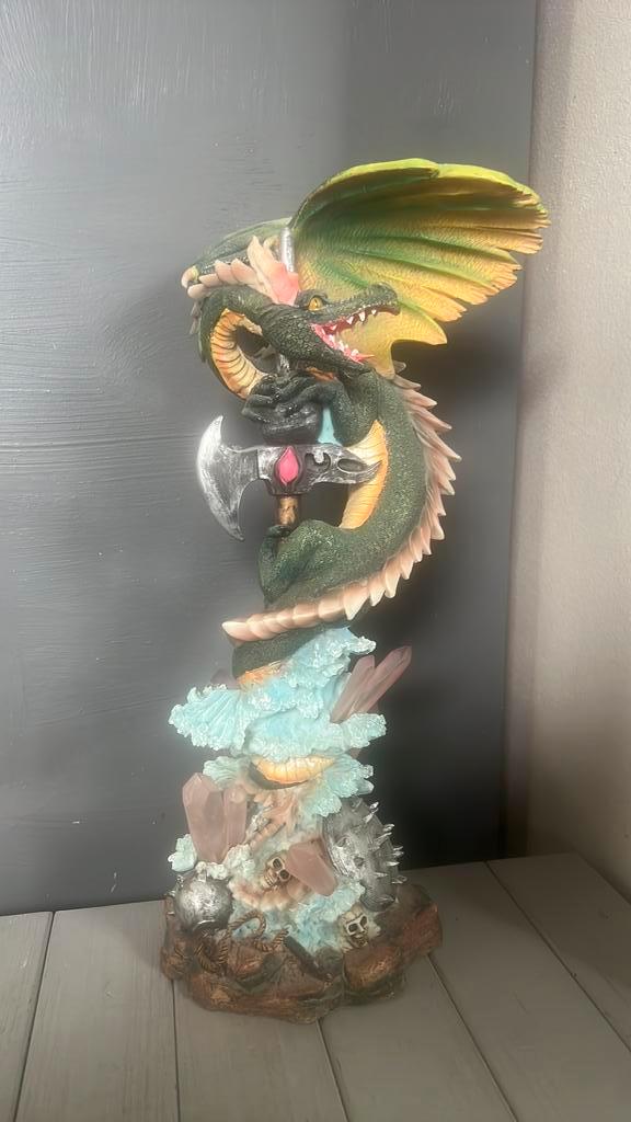 Draak dragon beeld handpainted 40 cm Aga Magic Holland col, Verzamelen, Beelden en Beeldjes, Zo goed als nieuw, Fantasy, Ophalen of Verzenden