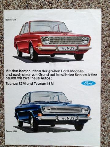 Folder Ford 12M en Taunus 15M uit 1967 beschikbaar voor biedingen