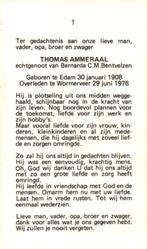 Ammerlaan Thomas 1908 Edam-1976 Wormerveer, Verzamelen, Ophalen of Verzenden