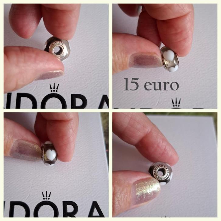 Originele Murano Glasbedel van Pandora, Sieraden, Tassen en Uiterlijk, Bedels, Zo goed als nieuw, Pandora, Glas of Kristal, 1 bedel