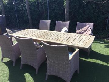 Te koop: moooie tuinset, tafel met 6 stoelen. beschikbaar voor biedingen