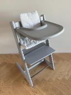 Stokke Tripp Trapp – storm grey – plus accessoires, Kinderen en Baby's, Kinderstoelen, Ophalen, Zo goed als nieuw, Meegroeistoel