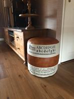 Grote stoere poef camel kleur linnen, Huis en Inrichting, Ophalen of Verzenden, Zo goed als nieuw, Rond