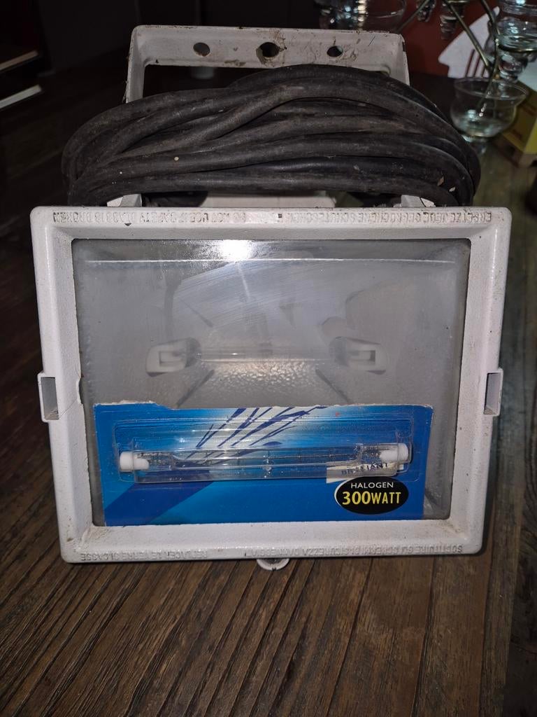 Bouwlamp Halogeen 300W - Extra Lamp, Ophalen of Verzenden, Gebruikt, 200 tot 500 watt, Lamp met armatuur