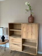 Echte hout opbergkast - highboard, Huis en Inrichting, Kasten | Boekenkasten, Ophalen, Minder dan 50 cm, 100 tot 150 cm, Eikenhout
