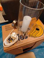 Wandlamp met snoer - Glas & RVS - Goede staat, Ophalen of Verzenden