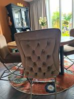 Rixos Eetkamerstoelen - Set van 4, Huis en Inrichting, Stoelen, Bruin, Ophalen of Verzenden, Zo goed als nieuw, Metaal