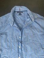 Tommy Hilfiger Blouse - Blauw Wit Gestreept - Maat S, Blauw, Halswijdte 38 (S) of kleiner, Tommy Hilfiger, Ophalen of Verzenden
