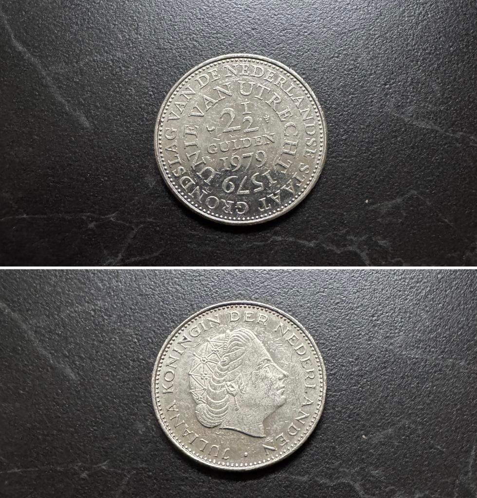 Nikkel rijksdaalder 1979 Unie van Utrecht 2,5 gulden, Ophalen of Verzenden, Koningin Juliana, 2½ gulden