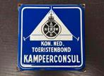 Emaille Reclamebord ANWB Kampeerconsul ,,Langcat’’ Bussum, Ophalen of Verzenden, Zo goed als nieuw
