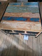Stoere salontafel inclusief lades en klepkast, Huis en Inrichting, Ophalen, 50 tot 100 cm, Zo goed als nieuw, Minder dan 50 cm