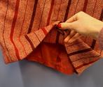 Scarva rok winters dik in roodtinten streep patroon S 40415, Kleding | Dames, Rokken, Ophalen of Verzenden, Zo goed als nieuw