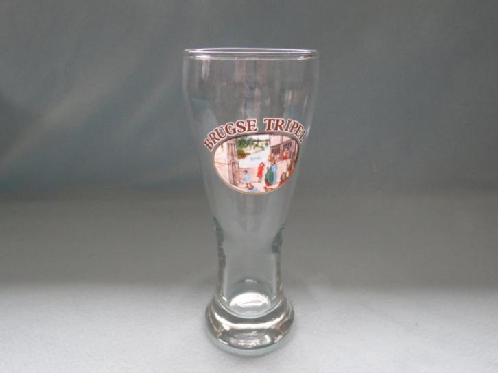Groot bierglas Brugse Tripel ZGAN, Verzamelen, Biermerken, Zo goed als nieuw, Glas of Glazen, Overige merken, Ophalen of Verzenden