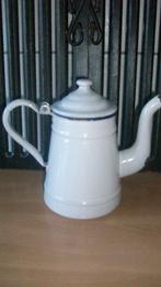 Wit emaille koffiepotje, Ophalen of Verzenden