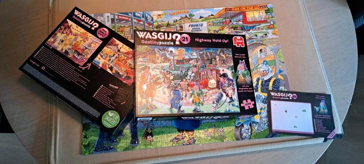 Wasgij Destiny 21 Highway Hold-Up! Puzzel, Hobby en Vrije tijd, Denksport en Puzzels, Zo goed als nieuw, Legpuzzel, 500 t/m 1500 stukjes