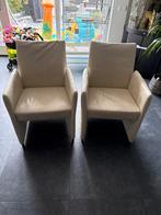 2x Leren Stoel - Opknapper, Antiek en Kunst, Ophalen